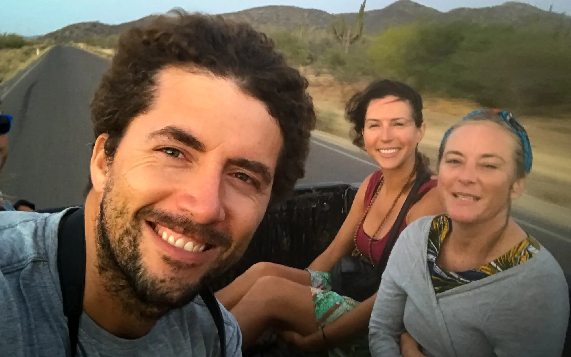 Picked up by a family in Baja who went out of their way to offer us a ride.